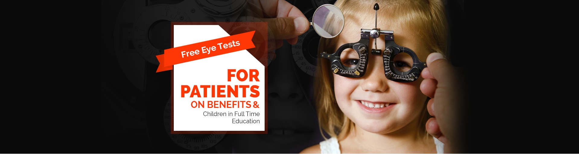 A child having an eye examination